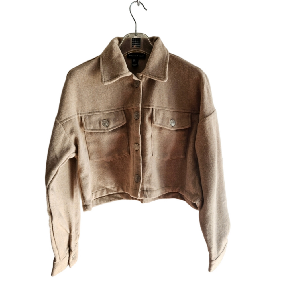 Stone Beige Cropped Jacket Shaket 🎁